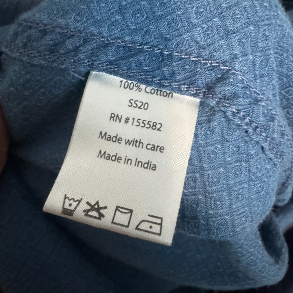 Corridor NYC Shirt Mens Small Blue Short Sleeve Geometric Woven Knit Huckberry - Picture 4 of 8